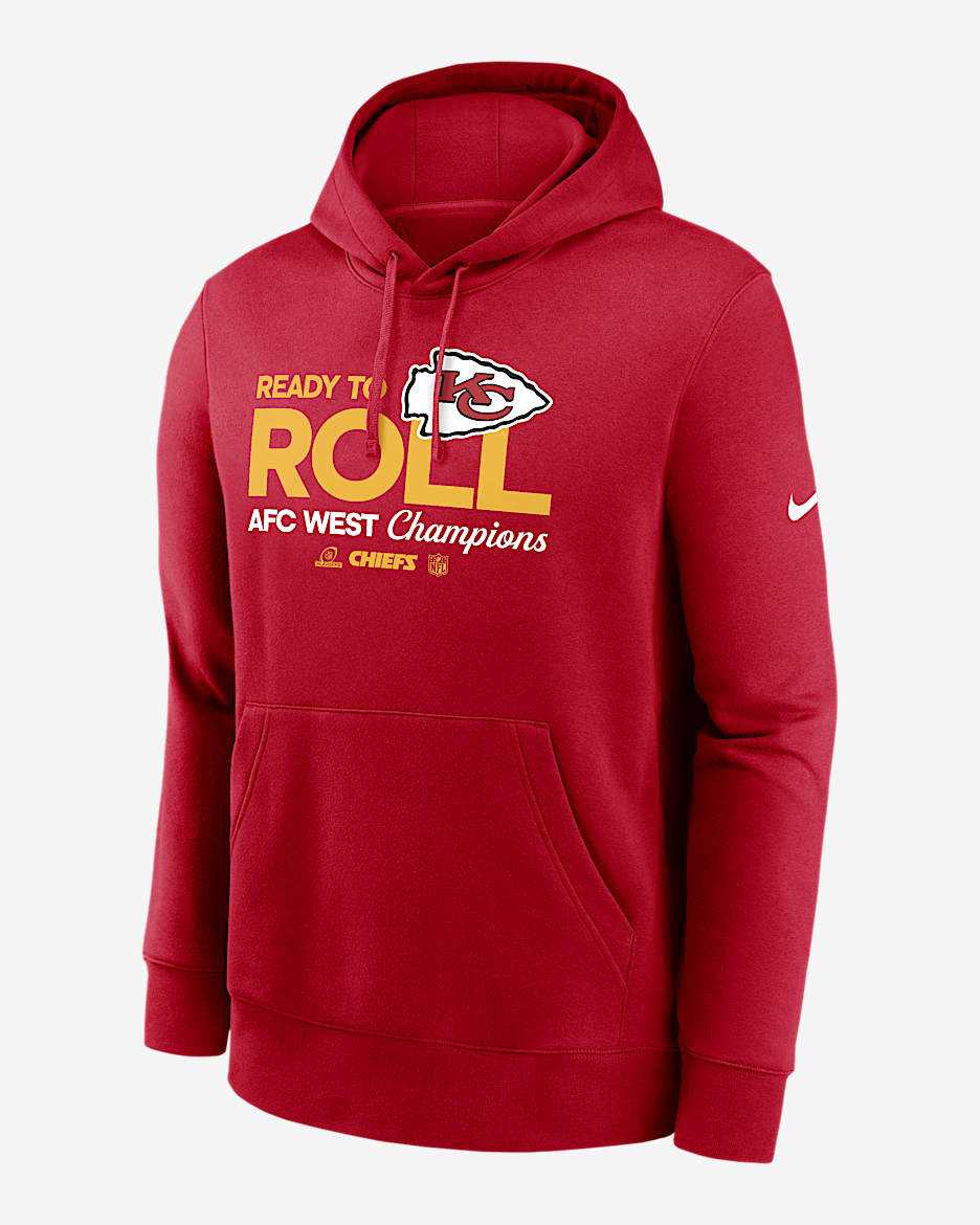 Kansas City Chiefs 2024 AFC West Champions Trophy Collection Men s Nike NFL Pullover Hoodie. Nike